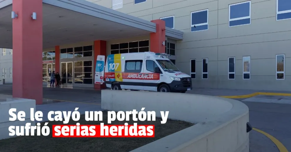 Tiene 6 años, se le cayó un portón en la cabeza y quedó internada 
