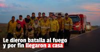 Llegaron los bomberos sanjuaninos que combatieron los incendios en Corrientes