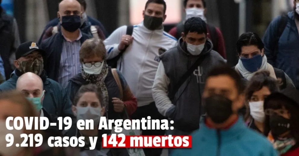Coronavirus en Argentina: confirmaron 142 muertes y 9.219 contagios en las últimas 24 horas