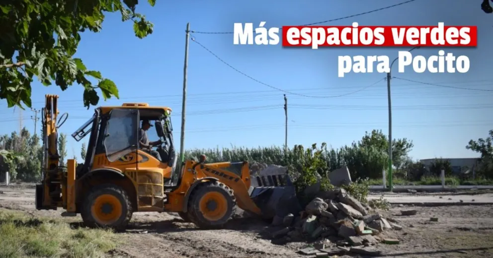 Pocito recupera espacios verdes en la zona norte