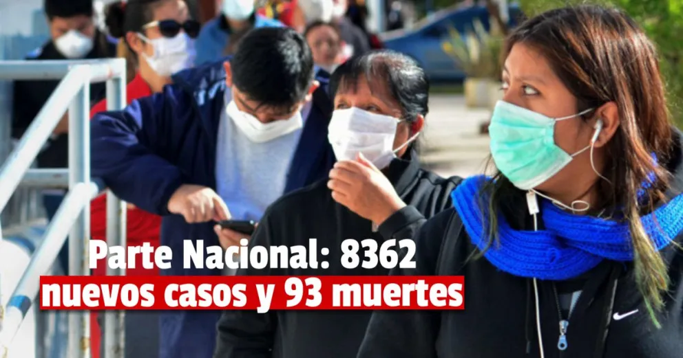 Coronavirus en Argentina: confirmaron 93 muertes y 8362 contagios en las últimas 24 horas