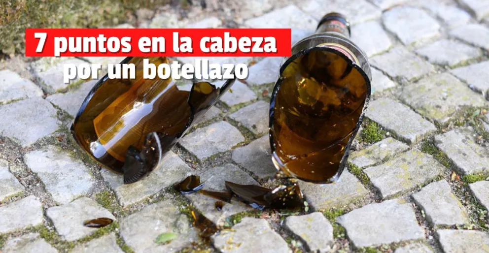 Un joven fue atacado por su novia con una botella
