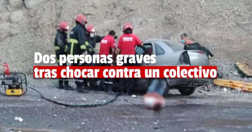Al menos dos personas heridas de gravedad por un siniestro entre un colectivo y un automóvil 