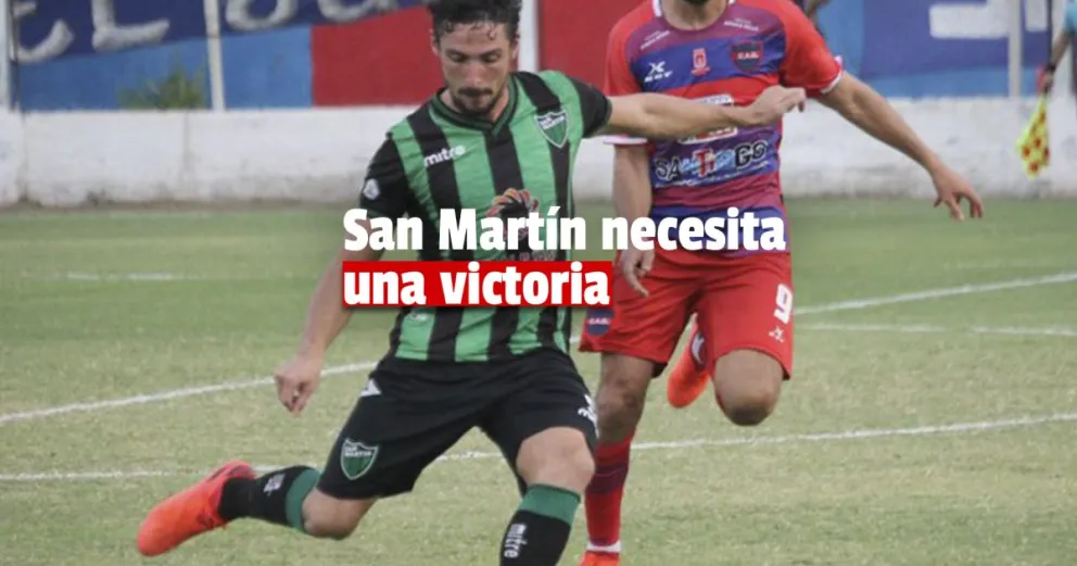 San Martín enfrenta a Riestra con un solo objetivo, ganar 