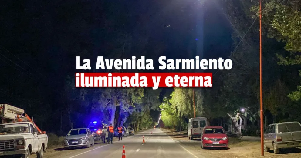San Martín: Inauguraron obras lumínicas en Avenida Sarmiento