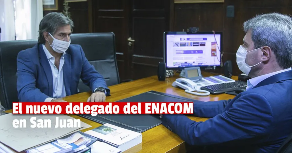 Sergio Uñac se reunió con el nuevo jefe de la Delegación San Juan del ENACOM 