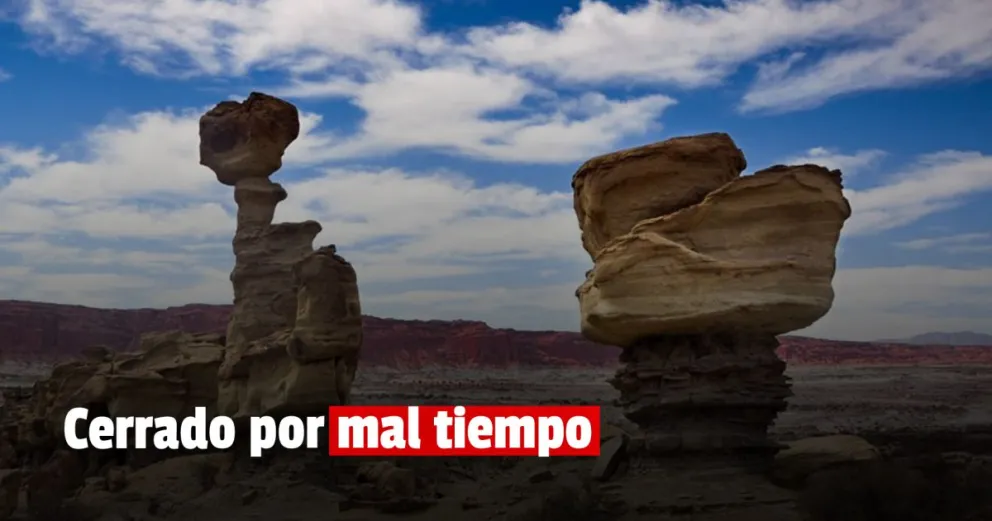 Por fuertes lluvias debieron cerrar el Parque Provincial Ischigualasto