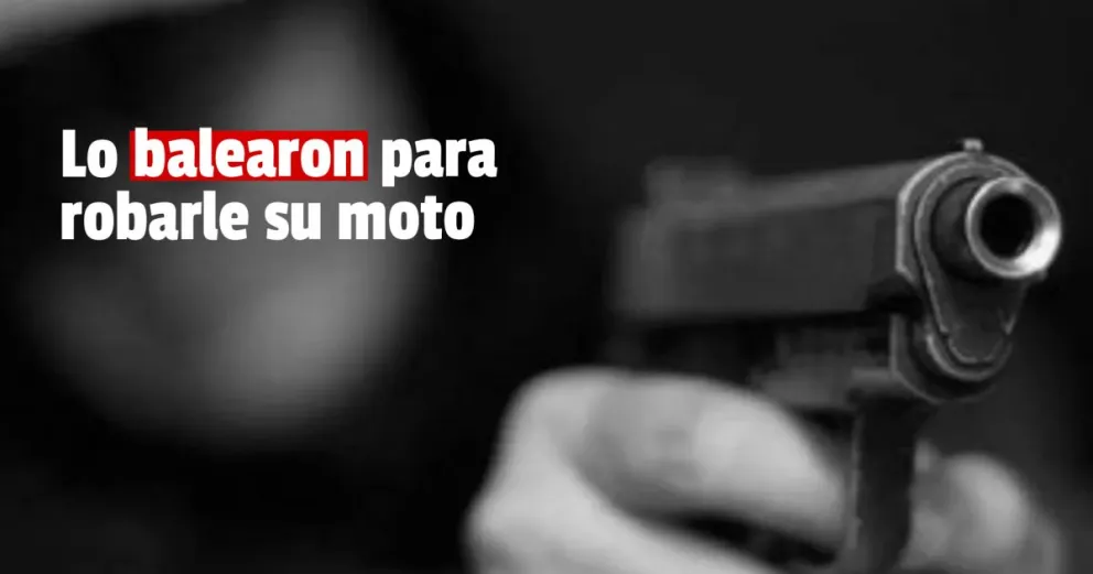 Le dispararon en la pierna para robarle su moto