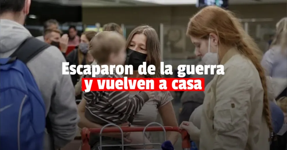 Llegaron al país los argentinos refugiados de la guerra en Ucrania