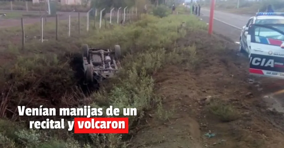 Cuatro jóvenes volvían de ver a La Renga en San Luis y volcaron