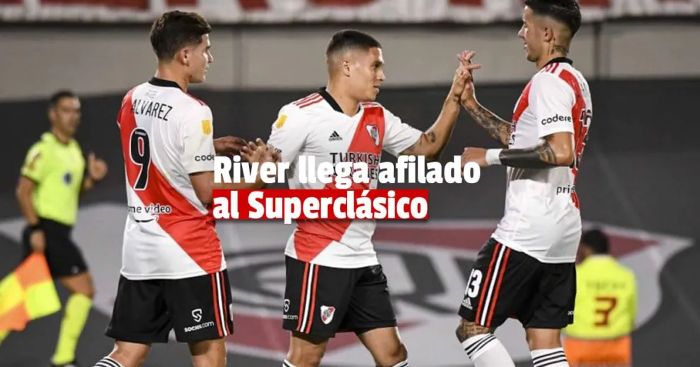 River goleó y llega con todo al Superclásico