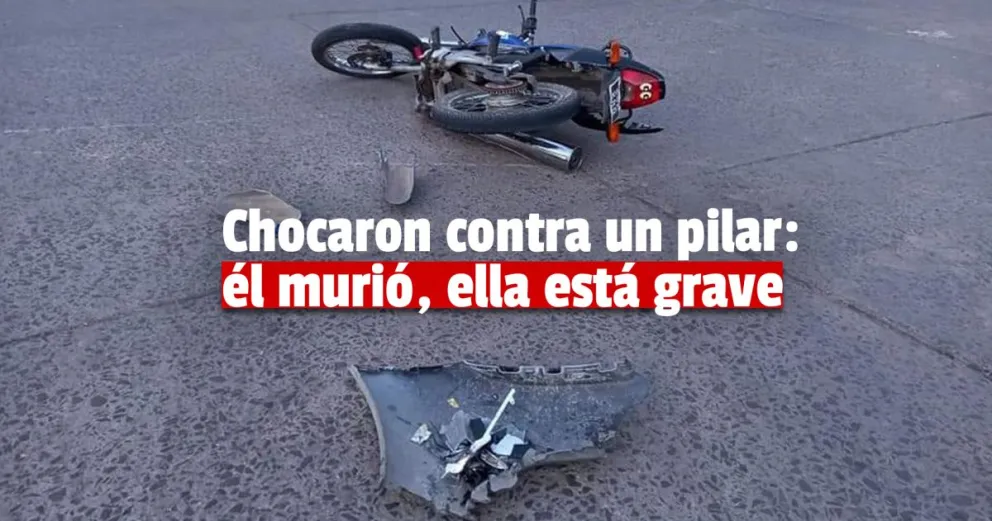 Angaco: un motociclista chocó contra un pilar y murió 