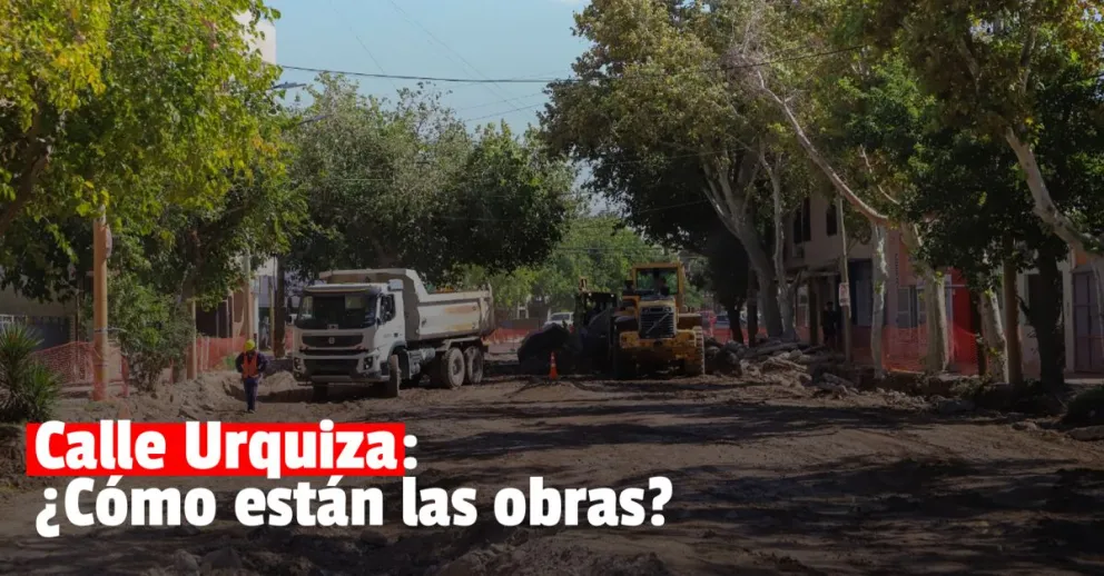 Avanzan las obras para rehabilitar la calle Urquiza
