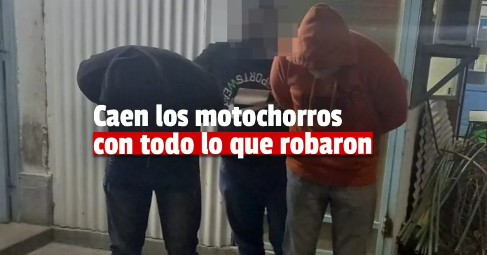 Detienen a dos motochorros que armados robaron dinero y celulares en una vivienda 