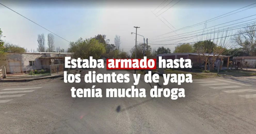 Albardón: detienen a un hombre con armas, municiones y drogas