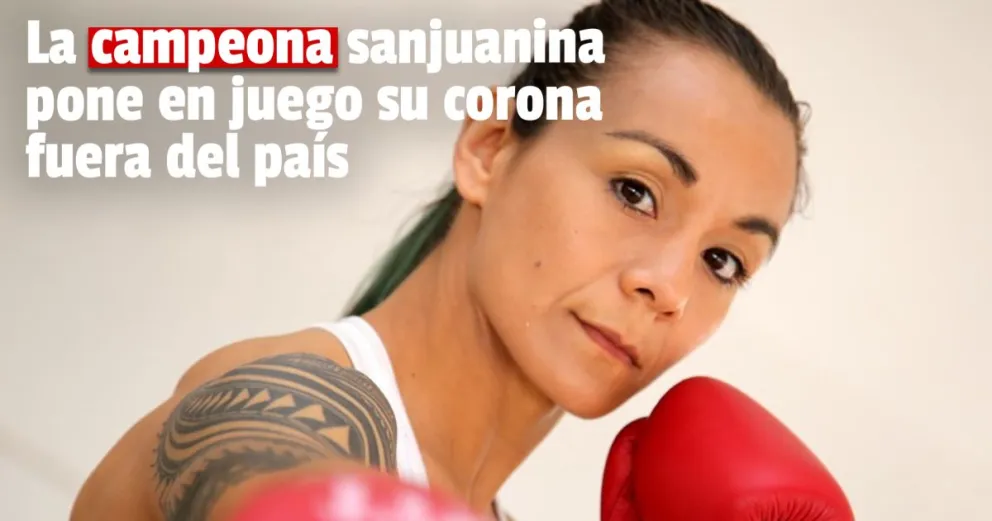 La boxeadora sanjuanina Cecilia Román viaja a Inglaterra para defender su título