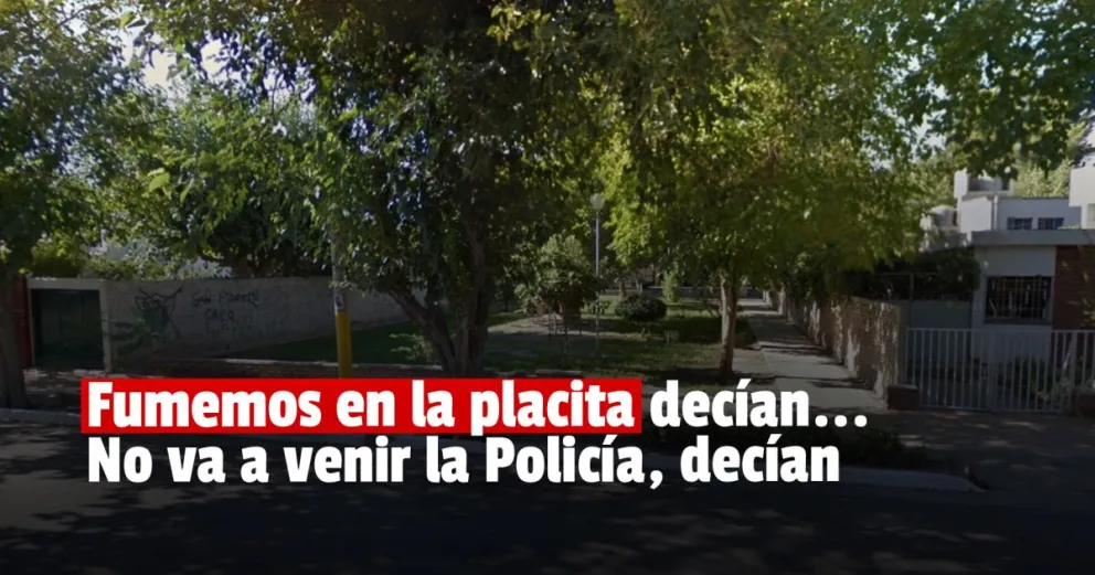 Detuvieron a cinco jóvenes que estaban fumando marihuana en una plazoleta 