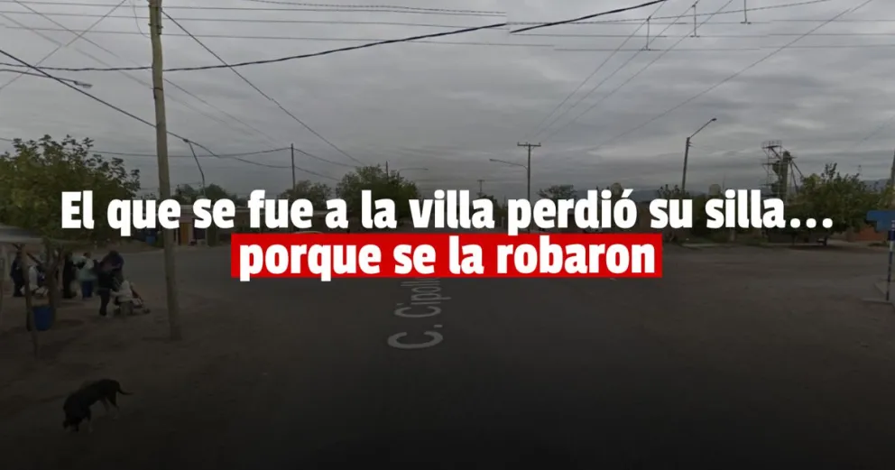 Se descuidó un segundo y le robaron las sillas