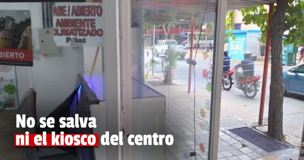Rompieron la vidriera de un kiosco y robaron dos notebook y gran cantidad de dinero