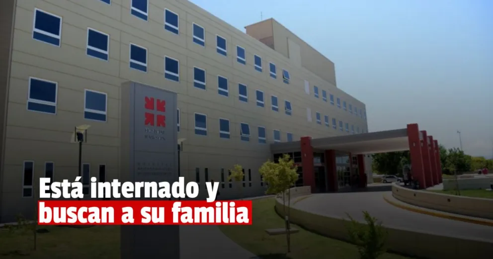 Buscan a los familiares de un hombre internado en el Hospital Rawson
