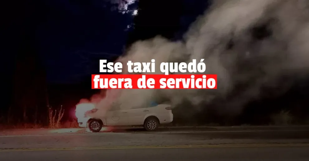 Un auto ardió en llamas en Rawson 