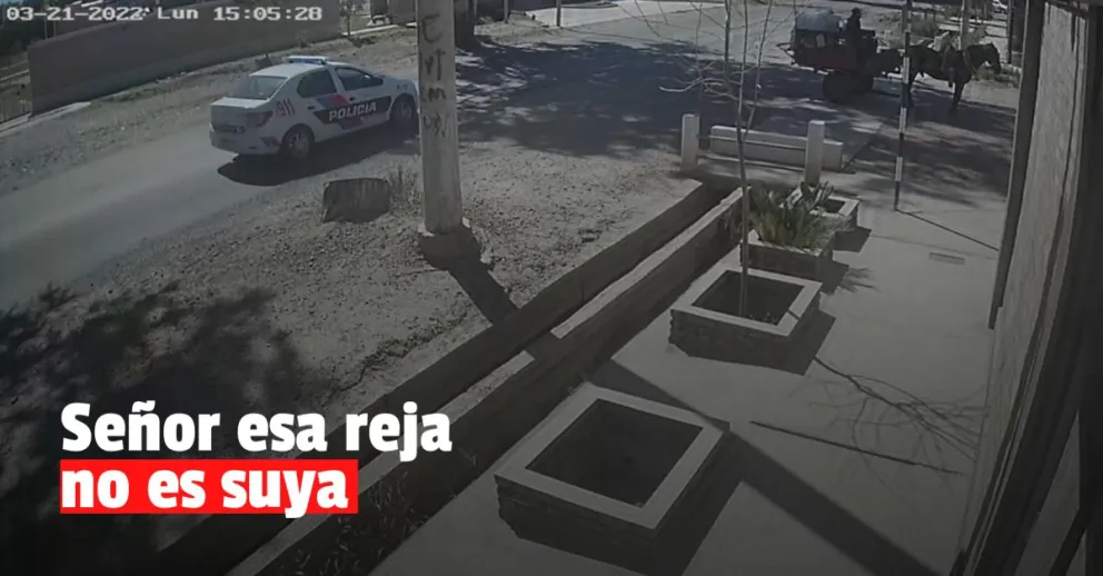 Video: un cartonero se lleva una reja y queda un hueco en medio de la calle