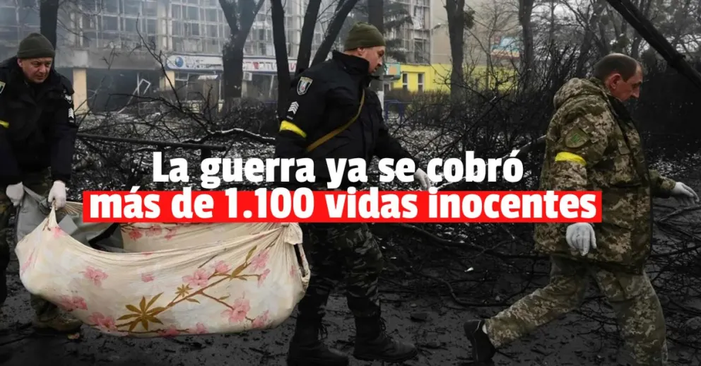 Ya murieron más de 1.100 civiles desde la invasión rusa: 100 eran niños 