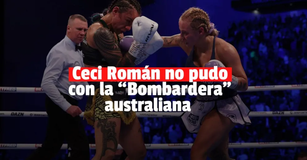 Cecilia Román cayó por puntos ante Bridges y no pudo retener el título 