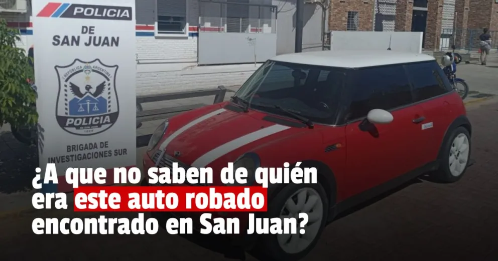 Encontraron en San Juan un auto que había sido de Sofía Pachano 