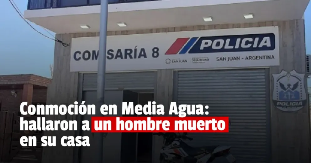 Encontraron a un hombre muerto en Media Agua 