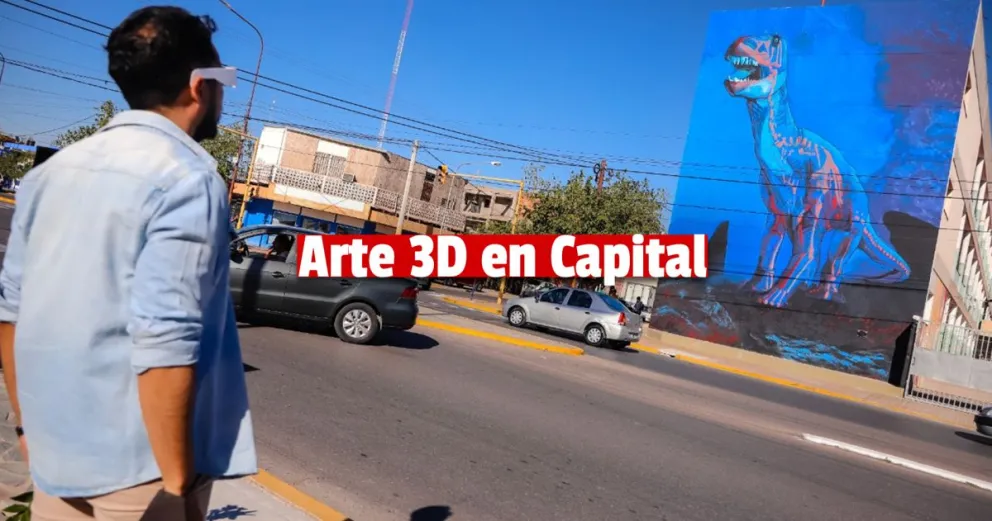 Inauguraron el mural 3D interactivo de San Juan en la pared este de la Escuela Boero.