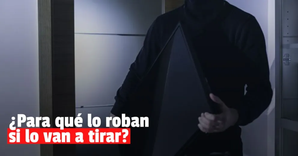 Robaron, tiraron los elementos en la calle y los vio la policía