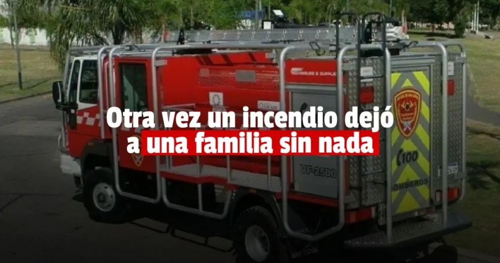 Una familia perdió su casa por un incendio