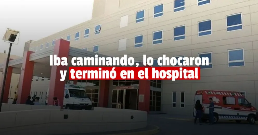 Un peatón fue atropellado y debió ser trasladado al hospital