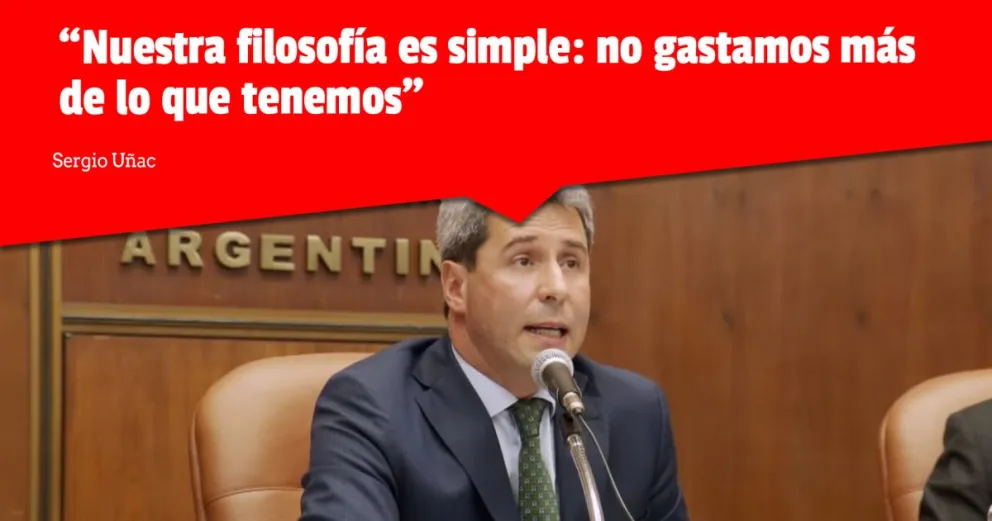 Sergio Uñac: "Nuestra filosofía es simple: no gastamos más de lo que tenemos"