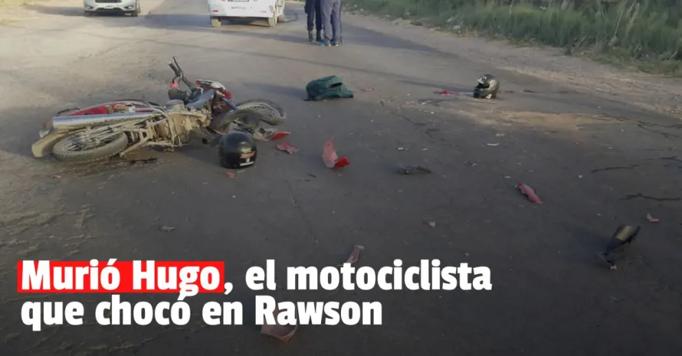 Falleció el motociclista que protagonizó un grave siniestro vial en Rawson