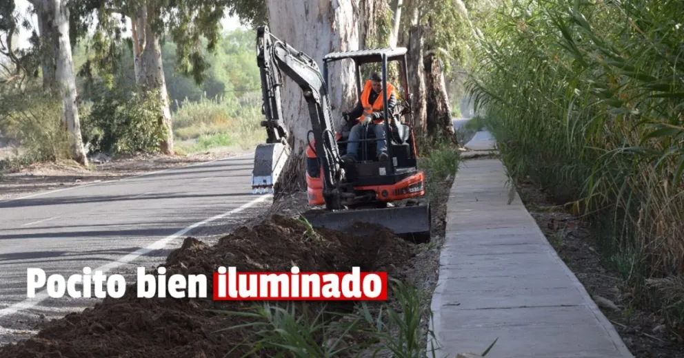 Avanzan con la instalación de 200 iluminarias para el Paseo Chacabuco