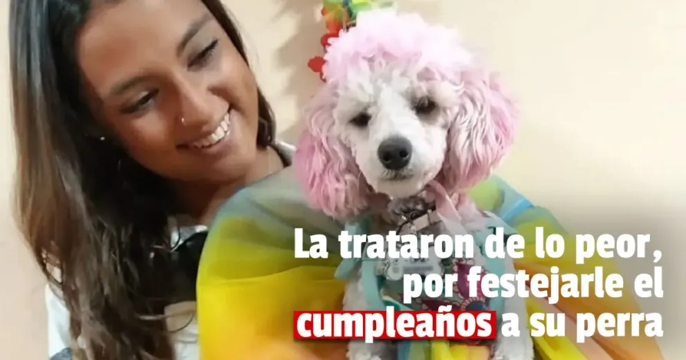 Polémica: le festejó el cumpleaños a su caniche y recibió fuertes críticas 