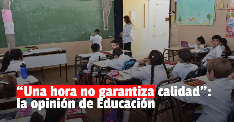 Desde Educación dieron su punto de vista sobre agregar una hora más de clases en primaria 