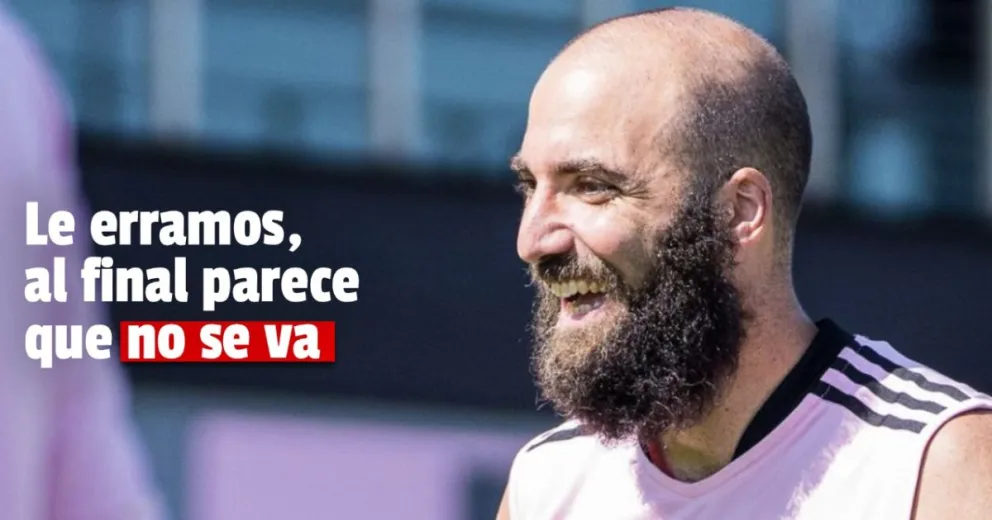 Gonzalo Higuaín desmintió los dichos de su padre sobre su retiro del fútbol