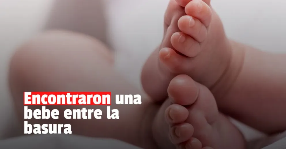 Encontraron una bebé abandonada en una bolsa de basura