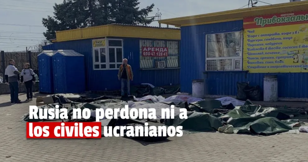 Rusia bombardeó una estación de tren y hay al menos 35 muertos y 100 heridos