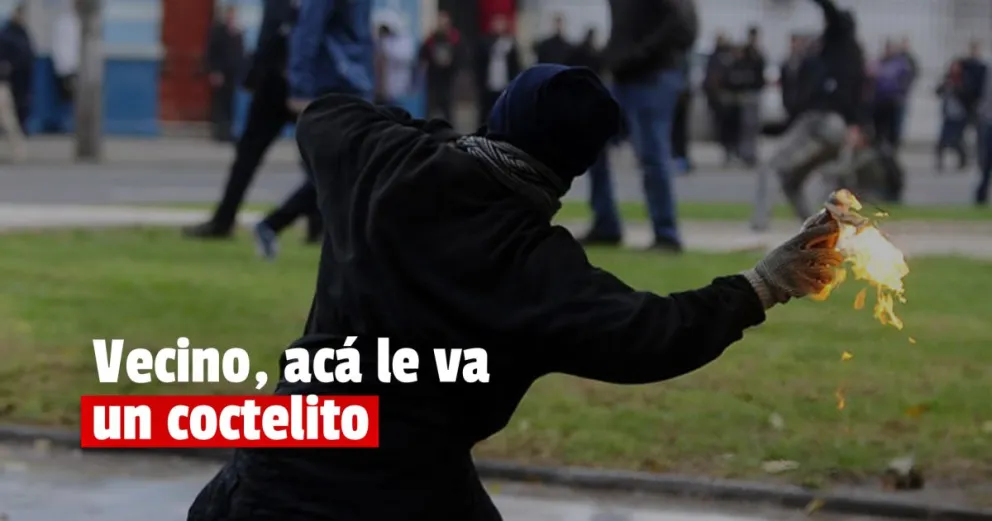 Le tiro una "molotov" improvisada a la casa del vecino y lo detuvieron 