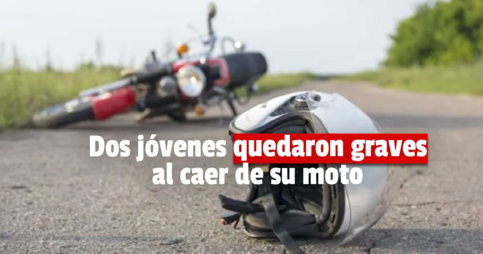 Dos jóvenes se accidentaron en Media Agua