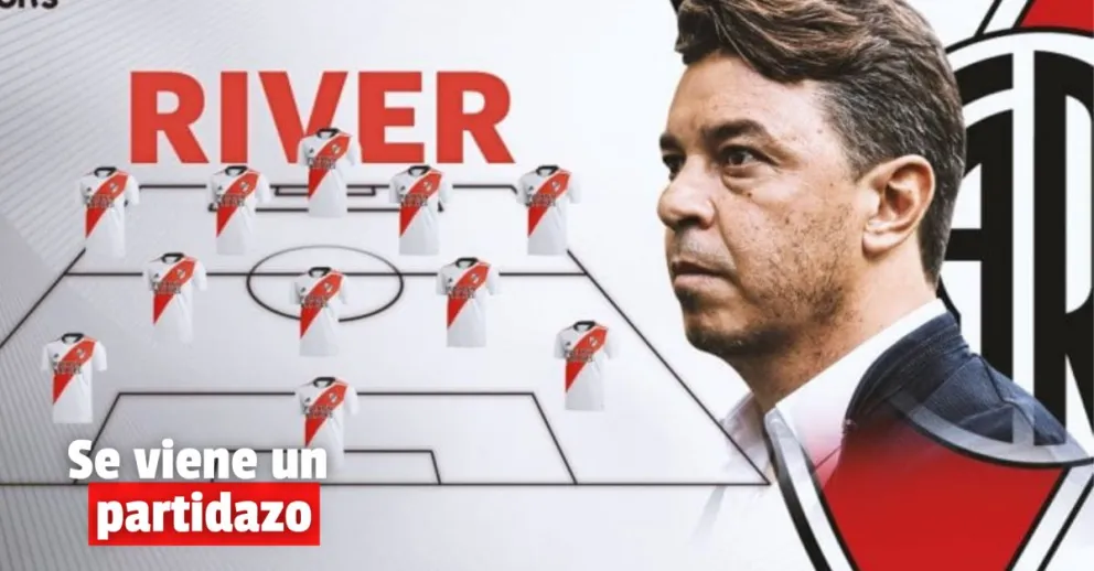 La formación de River vs. Argentinos Juniors, por la Copa Liga Profesional