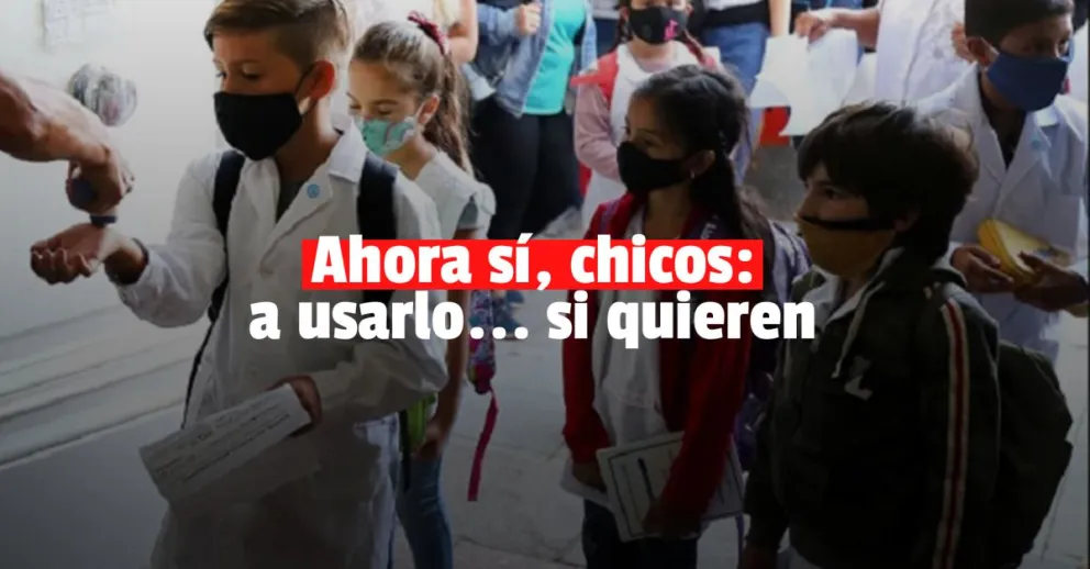 Las escuelas aclaran: ya no es obligatorio el barbijo