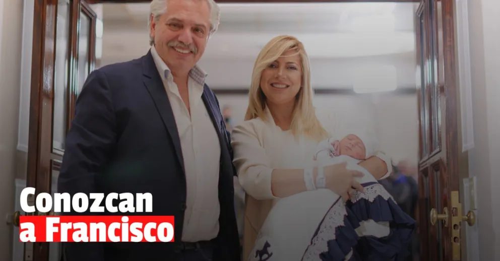 Fabiola Yáñez fue dada de alta y presentó a Francisco junto a Alberto Fernández