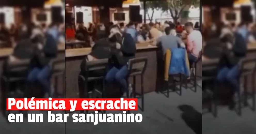 Escracharon a un sanjuanino por maltratar a una mujer en un bar