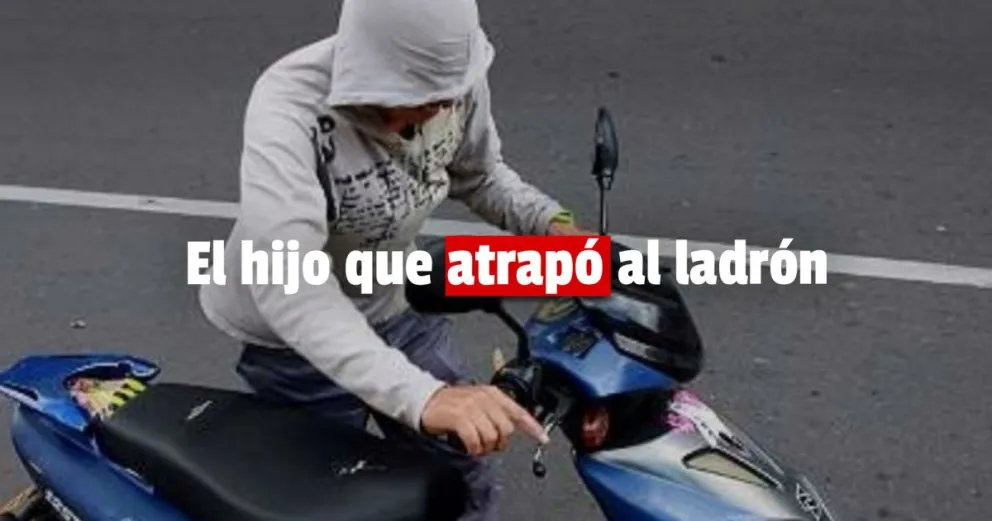 Un ladrón robó una moto, se dio a la fuga y fue detenido por el hijo de su víctima