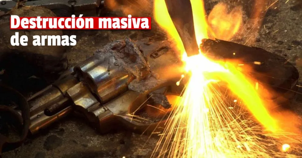 Se firmó un convenio para la destrucción y retiro de más de 2500 armas de fuego en San Juan
